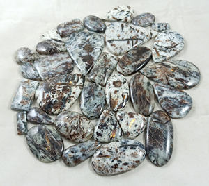 ขายส่งจำนวนมากของ astrophyllite Cabochon อัญมณีหลวมในรูปทรงที่แตกต่างกันและขนาดสำหรับการทำเครื่องประดับ - Product Image 2