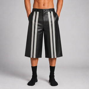 Jorts de Cuero Holgados al por Mayor, 500gsm, Silueta Larga, para Colecciones de Moda Minorista - Product Image 6