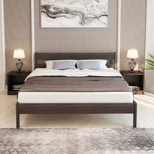 Lit plateforme en bois massif Roverb au design moderne, taille king-size - Product Image 6