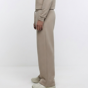 Pantalon de survêtement homme coupe droite 100 % coton, tricoté épais, style baggy, pour l'automne, vente en gros OEM/ODM, personnalisable avec marque privée - Product Image 2