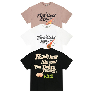 เสื้อยืดผู้ชายพิมพ์ลายนูน 3 มิติ แบบขายส่ง พร้อมโลโก้สั่งทำ ดีไซน์ริงเกอร์ล่าสุด คอกลม พิมพ์ลายพัฟพร้อมโลโก้ - Product Image 3