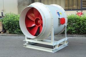 พัดลมแกนหมุน SS400 Steel APL-7-9D พร้อมฐานตั้ง ขับเคลื่อนด้วยสายไฟฟ้า สำหรับดูดควันในห้องใต้ดิน - Product Image 5
