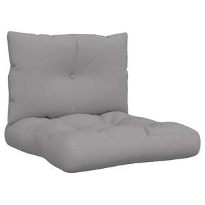 Ensemble de 2 coussins de patio d'extérieur, gris, taille standard, 100 % polyester, durables, solides, carrés, amovibles et lavables - Product Image 4