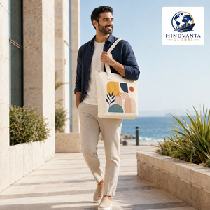 Sac fourre-tout tendance en toile de coton imprimée avec fermeture éclair et bandoulière, grande capacité pour la plage, les courses et le shopping - Product Image 6