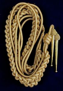 Premium Gold Braided Aiguillette Tassel Rope Decorative Shoulder <b>Cord</b> for Marching Band and Performance Apparel - Product Image 1