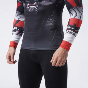 Top Quality <b>Compression</b> <b>Shirts</b> Custom Breathable Anti-Bacterial Eco-Friendly Spandex/Polyester Front Quick Dry Sweat Running - Product Image 6