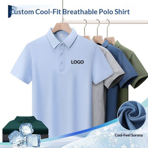 Chemises pour hommes brodées, écologiques, de haute qualité, avec logo personnalisé sur le devant, manches courtes, décontractées, pour le golf, fabriquées au Bangladesh - Product Image 2