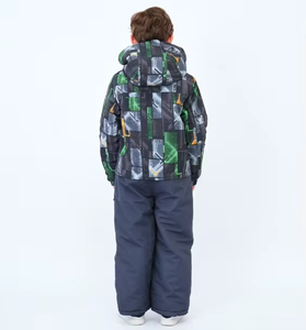 Boys Ski <b>Suit</b> kids Set Printed <b>Snow</b> Wear Waterproof Polyester Kids Winter Outfit With Sublimation Pattern Synthetic Insulation - Product Image 2