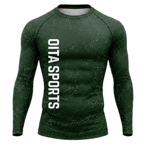 Conjunto Deportivo de Manga Larga y Leggings para Hombre, Color Verde Bosque, Compresión Activa para Entrenamiento, Fitness, Gimnasio, Ropa Deportiva - Product Image 3