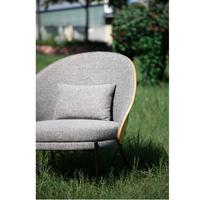 Fauteuil Eamy de qualité commerciale, vente en gros, assise confortable, type une place, dossier en contreplaqué, pieds en acier thermolaqué, OEM