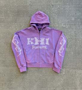 Sweat à capuche zippé pour homme, coupe ample, haute qualité, imprimé, respirant, écologique, streetwear, polaire 430g - Product Image 2