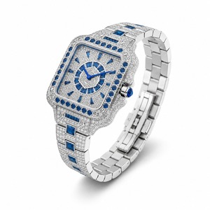 Reloj de lujo unisex Octagon Diamond con caja de acero inoxidable, movimiento de cuarzo analógico, detalles de rubí, cristal de zafiro, 44 mm. - Product Image 4