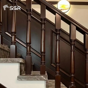 Balustre décoratif en bois finition brun foncé SSR pour rampes d'escalier intérieures et systèmes de main courantes - Product Image 2
