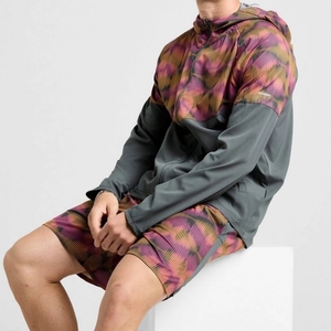 Veste de sport coupe-vent à capuche pour homme, fermeture éclair quart de tour, imprimé par sublimation, en polyester, pour l'automne - Product Image 3