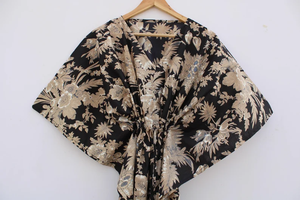 Vestido Kaftán Informal de Verano con Estampado Floral Tropical, sin Mangas, de Algodón, para Mujer, Ropa de Playa, Estilo Asia Pacífico - Product Image 3