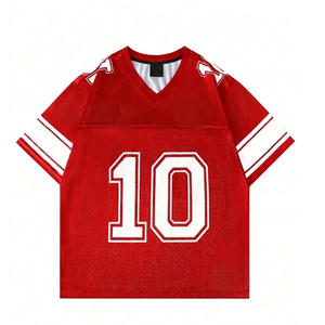 Camisetas Deportivas de Malla de Poliéster de Alta Calidad, Manga con Doble Raya, Peso Pesado, Nueva Llegada, Cómodas, para Hombre - Product Image 1