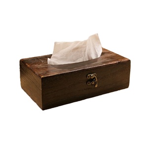 Boîte à mouchoirs en bois faite à la main, rectangulaire, design traditionnel chinois, pour la décoration de la maison, du bureau ou de la table, rectangulaire, pour mouchoirs faciaux - Product Image 3