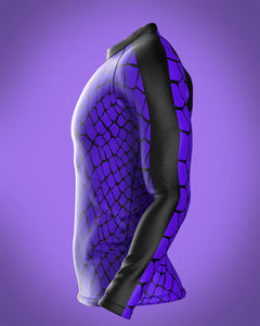 SKELEV SPORTS Rashguard personnalisé pour homme à manches longues, imprimé tigre noir et jaune, respirant, écologique, séchage rapide, Spandex/Polyester - Product Image 5
