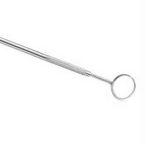 Miroir buccal dentaire en argent avec poignée moletée, instrument chirurgical manuel de classe I - Product Image 1