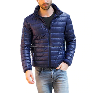 Vente d'usine Hommes Léger Toile Stand Hiver Puffer Parka Veste À Capuche Polyester Rempli Avant Respirant Imperméable - Product Image 6