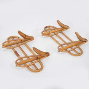 Ganchos dobles de pared de estilo vintage, hechos a mano con ratán, los mejores accesorios para el hogar. - Product Image 6