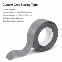 Bande d'étanchéité pour évier de cuisine en PVC gris, 22 mm, 3,5 m, ruban d'étanchéité imperméable pour bord de comptoir