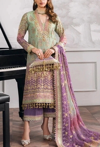 Costume pakistanais gris brodé, longueur cheville, avec dupatta en tulle pour femmes, Shalwar Kameez - Product Image 2