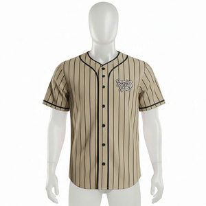 เสื้อเบสบอลคุณภาพสูงแบบติดกระดุม เสื้อซอฟต์บอลแบบใหม่ ชุดยูนิฟอร์มสำหรับผู้ใหญ่ เสื้อทีมลายพิมพ์ซับลิเมชั่น - Product Image 1