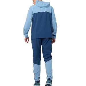 ซื้อชุดเซ็ตเสื้อฮู้ดสีฟ้าอ่อน 2 ชิ้น พร้อมกางเกงจ็อกเกอร์เข้าชุดสำหรับผู้ชาย ผ้าเนื้อยืดหยุ่นสูง ช่วยกระชับรูปร่าง - Product Image 2