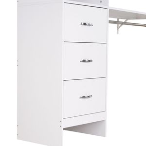 Armadio Moderno a 3 Cassetti con Altezza Regolabile, Sistema di Organizzazione Guardaroba in Legno con 3 Cassetti Estraibili - Product Image 4