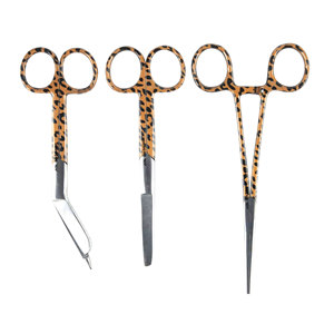 Ciseaux à pansements, pinces à artères et ciseaux infirmiers – Ensemble d'instruments chirurgicaux à motif léopard - Product Image 1