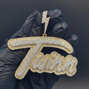 Hip Hop Luxury Moissanite 100% Pure 925 <b>Silver</b> <b>Charm</b> Pendant Statement Jewelry Bling Fashion Accessory Unisex Everyday Wear - Product Image 1