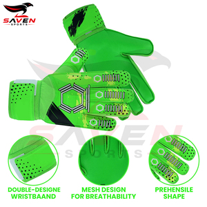 Gants de gardien de but de football antidérapants, protection des doigts, sangle de poignet réglable, gants de sport pour hommes et femmes, entraînement et match - Product Image 4