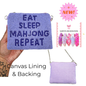 Bolso de mano mini con cuentas hecho a mano para mujer, diseño de texto, monedero con cremallera, bandolera, proveedor OEM - Product Image 4