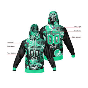 Sweat à capuche d'hiver en polaire 100 % polyester épais pour marques de streetwear, vente en gros, pull vierge personnalisé avec impression numérique - Product Image 2