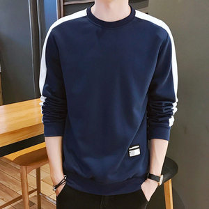 เสื้อสเวตเชิ้ตคอกลมสีเขียวมะกอกสำหรับผู้ชาย แขนยาว สีพื้น ผ้าฝ้าย ทรงปกติ สวมใส่สบายๆ สำหรับฤดูใบไม้ร่วง - Product Image 6