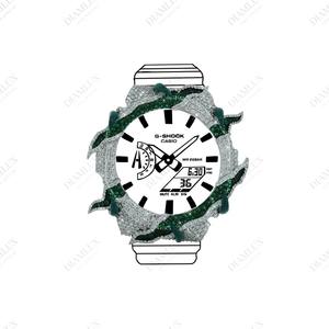 Reloj de Lujo con Bisel Cuadrado de Cuarzo Totalmente Cubierto de Diamantes Moissanite VVS en Dos Tonos - Product Image 2