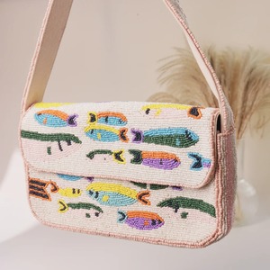 Sac à bandoulière en lin perlé fait main, imperméable, pour festival, décontracté, ethnique - Product Image 5