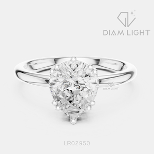 Élégante bague en or blanc 14 carats avec diamant de laboratoire taille poire 1,63 carat, certifié IGI, couleur F+, clarté VS+, bijoux de fiançailles et de mariage - Product Image 1