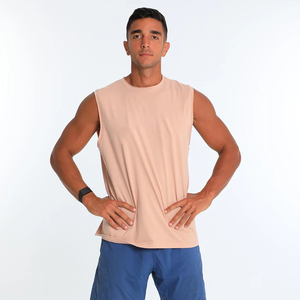 Camiseta sin mangas premium para hombre, cuello redondo, color liso, tejido informal, para gimnasio, deportes, transpirable, ¡la más vendida! - Product Image 6