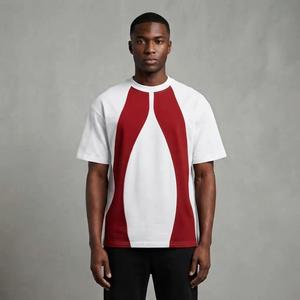 T-shirt pour homme en coton 100% - Taille plus - Manches courtes - Coupe ample - Tissu jersey - 300g - Impression numérique écologique - Broderie - OEM/ODM - Product Image 4