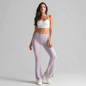 กางเกงเลกกิ้งออกกำลังกายทรงขาบานสำหรับผู้หญิง แห้งเร็ว เหมาะสำหรับเล่นกีฬา - Product Image 1