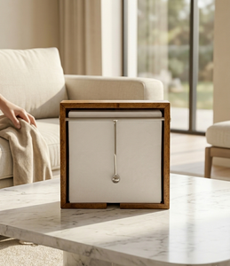 Boîte à mouchoirs pour la maison, le bureau, le comptoir, boîte à serviettes en bois, porte-serviettes en bois pour hôtel, anneaux à serviettes en bambou naturel - Product Image 5