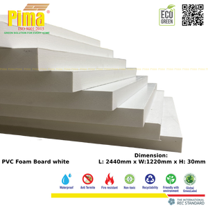 PVC-WPC Foam Board White Color 30mm Thickness 0.6 G/cm3 Density Non-Toxic Celuka Panels Cabinet Advertising Interior <b>Kitchen</b> - Product Image 2
