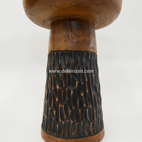 Tabouret rond en bois sculpté, ottoman d'appoint en bois massif, siège latéral pour salon, chambre à coucher, décoration intérieure