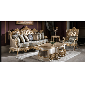 Ensemble de canapés de luxe sculptés en argent pour hall d'entrée, style européen, mobilier de salon, mobilier de séjour, Royaume-Uni - Product Image 1