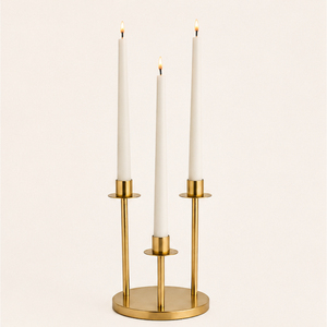Modern 3-Arm <b>Gold</b> <b>Candelabra</b> Metal Candle Holder Wholesale Luxury Taper Candlestick Stand for Wedding Table Centerpiece Hotel - Product Image 1