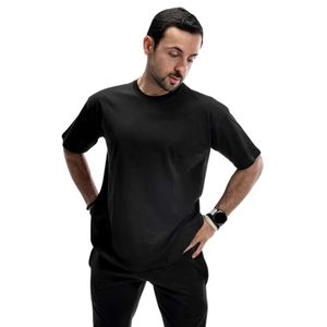 Men's <b>Black</b> Crew Neck Short Sleeve <b>T</b> <b>Shirt</b> <b>Plain</b> Basic Casual Regular Fit Lightweight Everyday Summer Wear Solid Color Tee - Product Image 1
