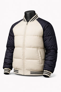 Veste bomber coupe-vent et imperméable en polyester 100% standard 300 GSM avec logo personnalisé, deux tons, blocs de couleur, printemps, unisexe - Product Image 3
