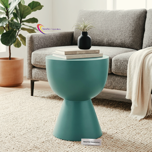 Modern Side <b>Table</b> Teal Colour Metal Accent End <b>Table</b> Minimalist <b>Small</b> Coffee <b>Table</b> Nordic <b>Pedestal</b> Stool Living Room Decoration - Product Image 1